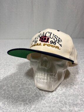 Vtg SU Syracuse Orangemen NCAA Snapback Hat Headmaster Inc Final Four Wool 1996